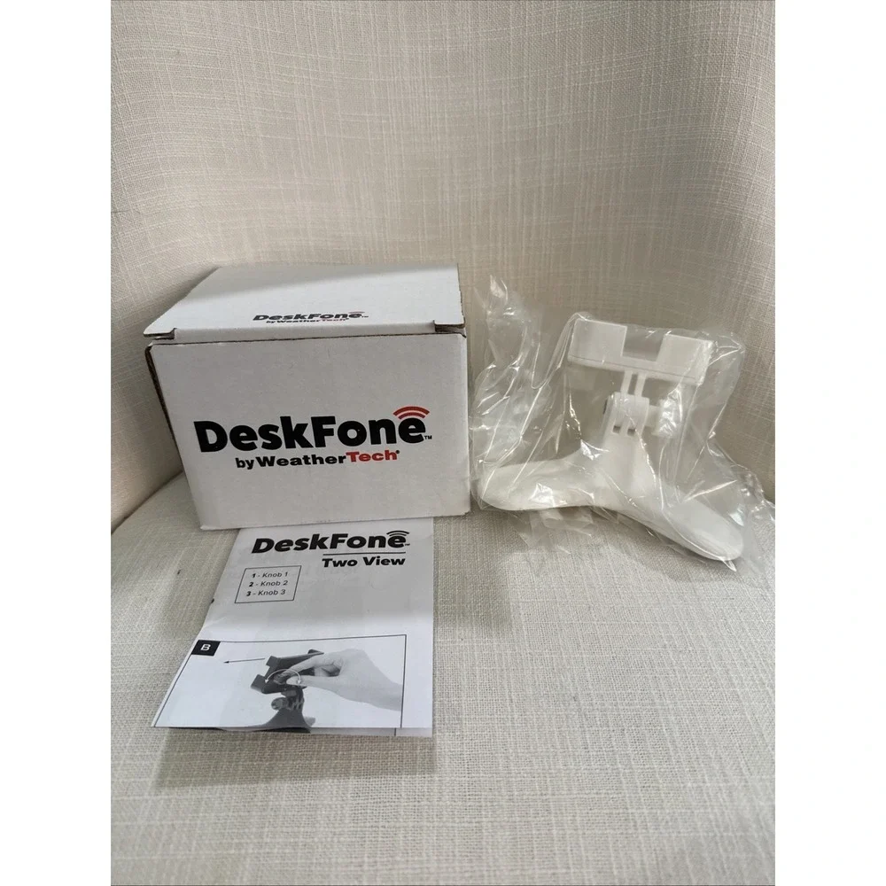 WeatherTech DeskFone™ Two View Adjustable Flat Surface Cell Phone Holder - White